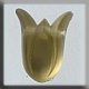 12024 Glass Treasures-Large Tulip 11/14mm Matte Yellow Opal (Qty. 1) MAIN